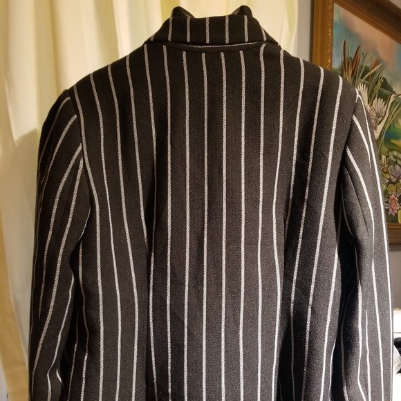 black with white stripes jacket XL New with tag - Picture 2 of 4